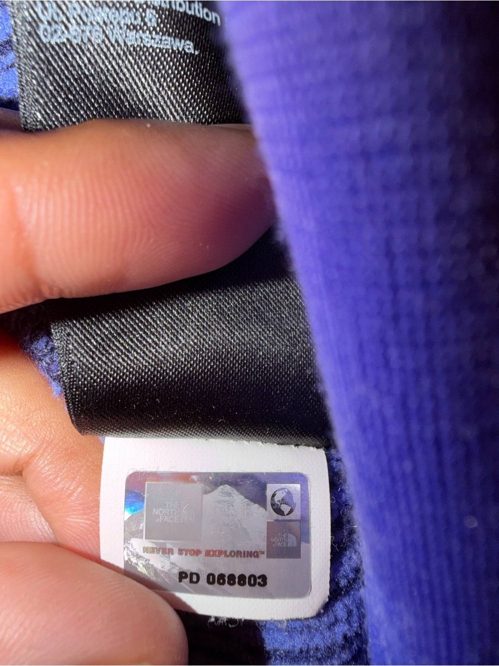 The North Face Women’s Large Purple Textured Full Zip Hooded Fleece Jacket - Picture 12 of 12